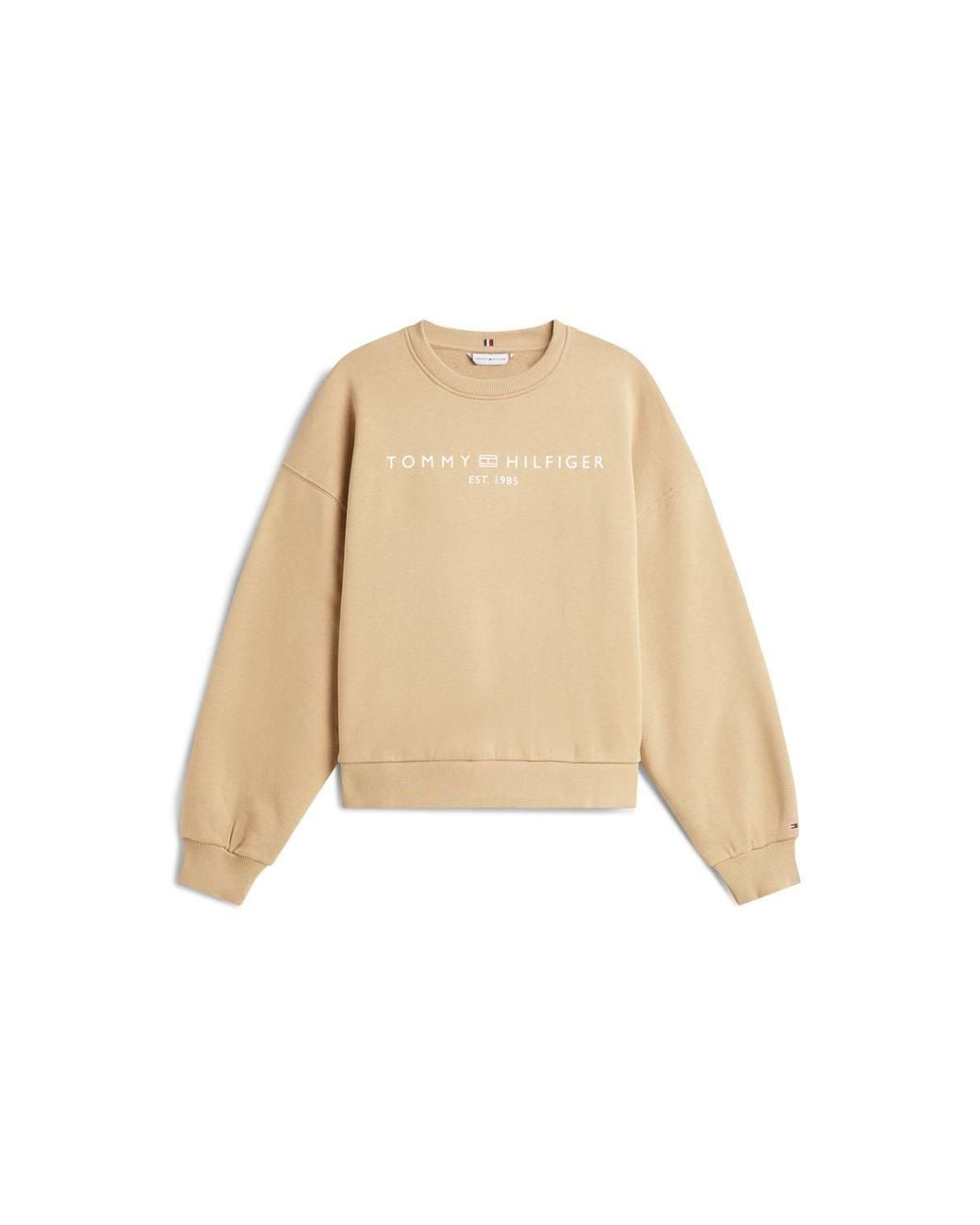 Tommy Hilfiger Natural Corp Logo Modern Sweatshirt