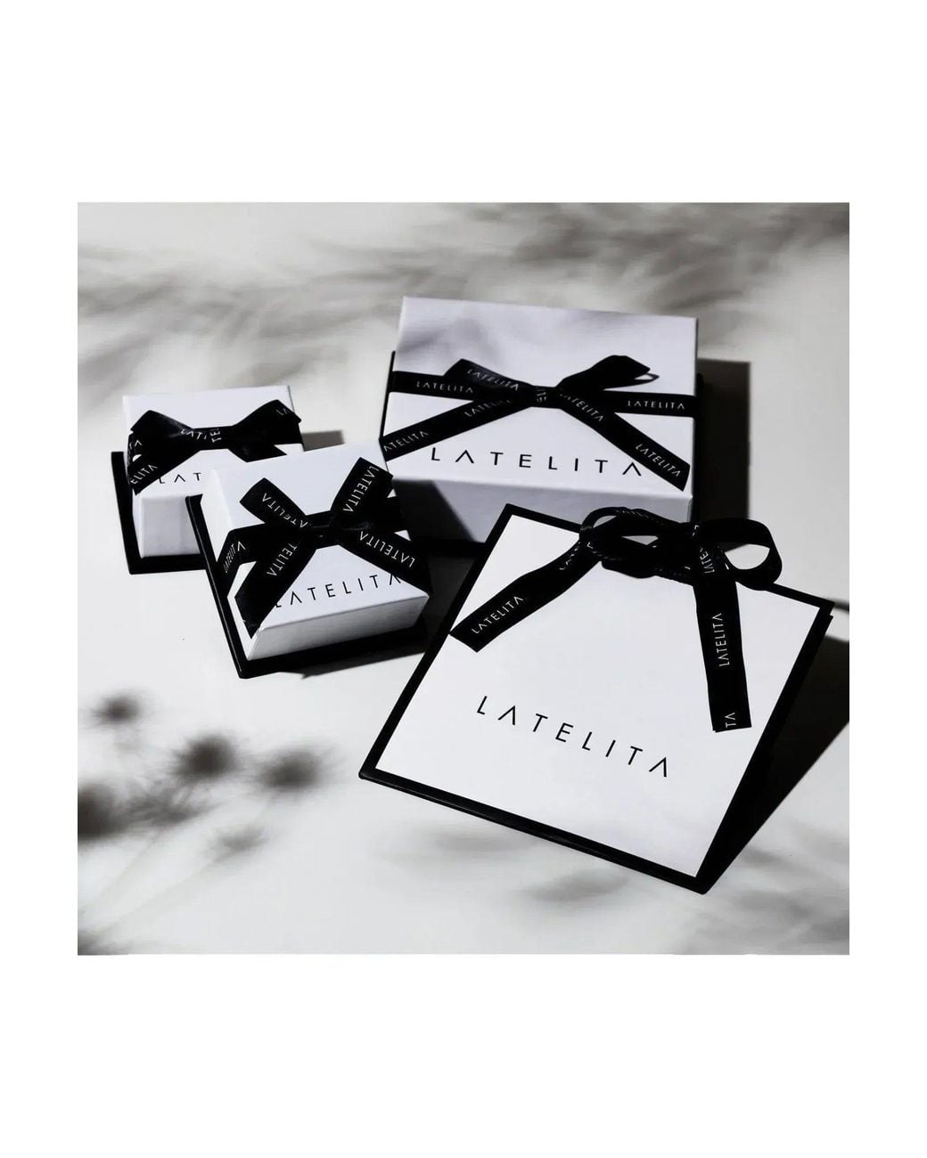 Latelita London White Initial Ring E