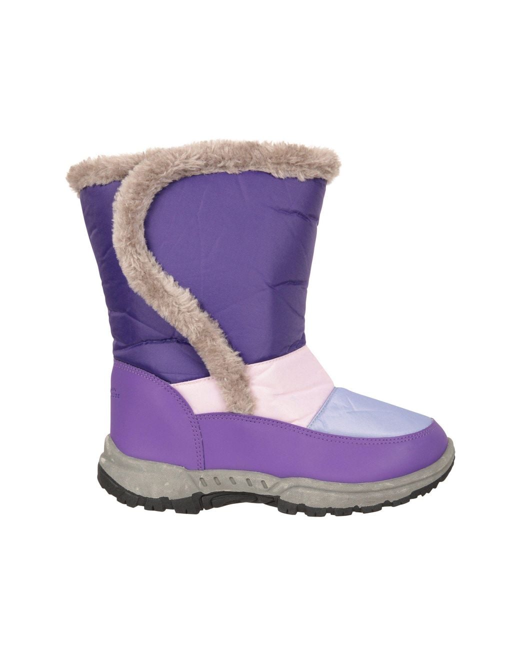 Mountain Warehouse Purple Caribou Fur Trim Snow Boot Warm Snowproof Shoe
