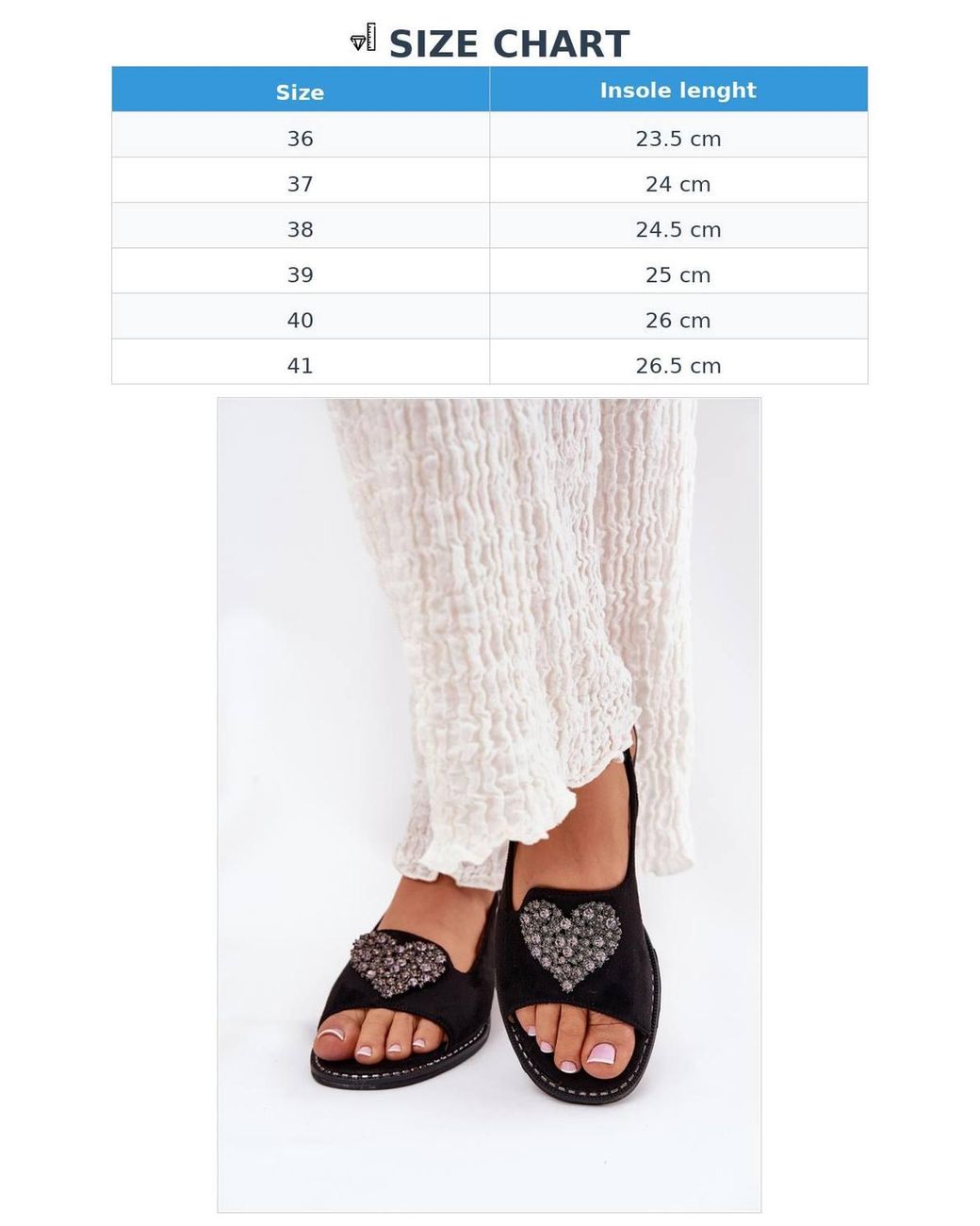 Love Lace White Suede Heart Buckle Flat Sandals With Comfort Insole Adjustable