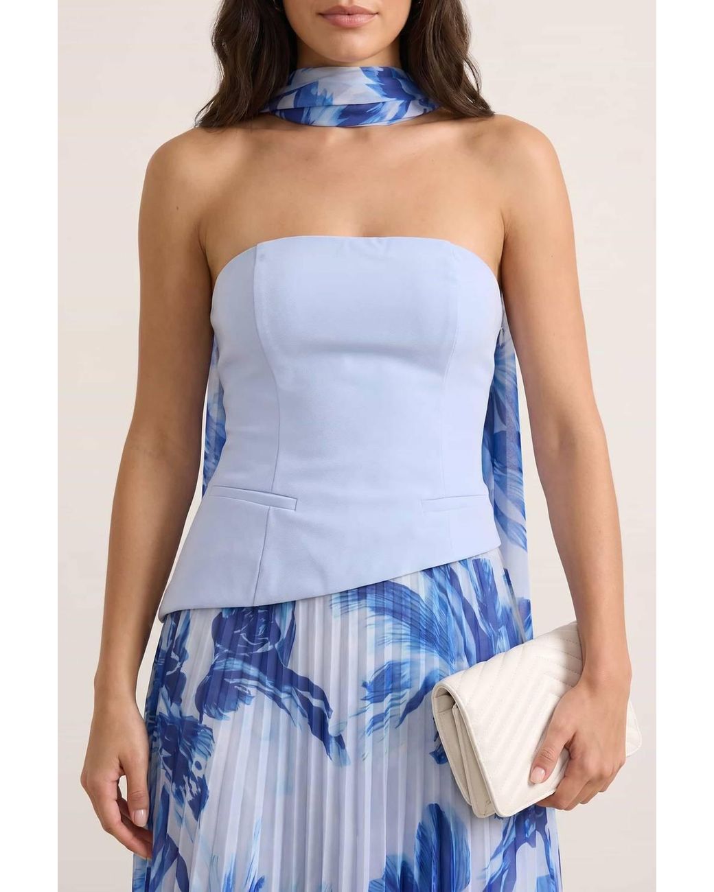 Style Cheat Blue Madelaine Bandeau Dress