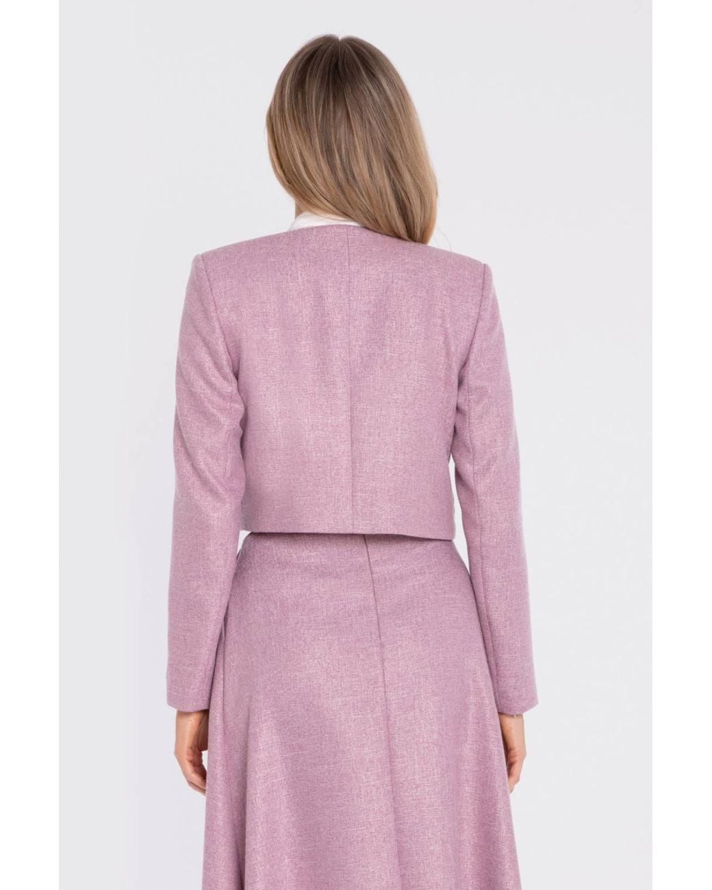 Love Lace Pink Classic Stretch Rayon Casual Jacket