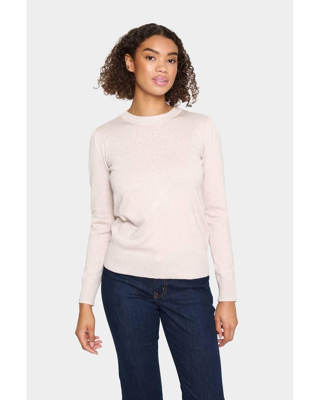 Saint Tropez White Cherrisz Long Sleeve Pullover