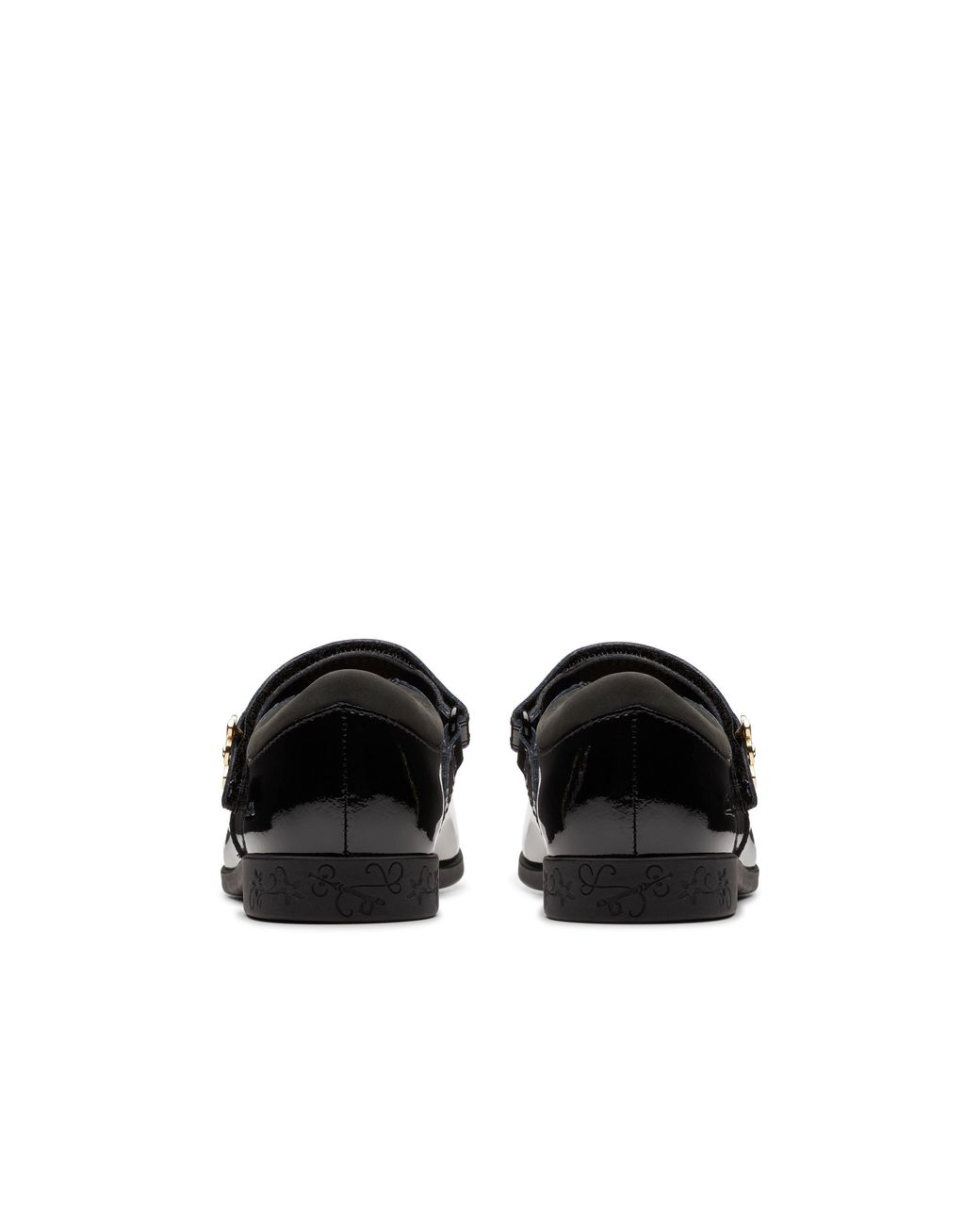 Clarks Black Lock Magic Kid Patent Mary Jane, Riptape, School Shoes