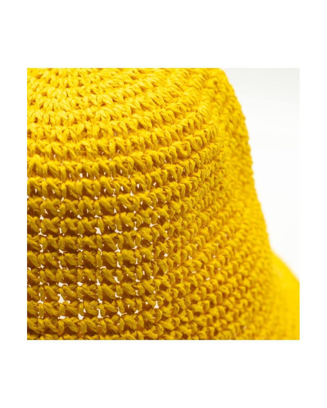 KDMD Yellow Nomad Floppy Straw Sun Hat With Wide Brim