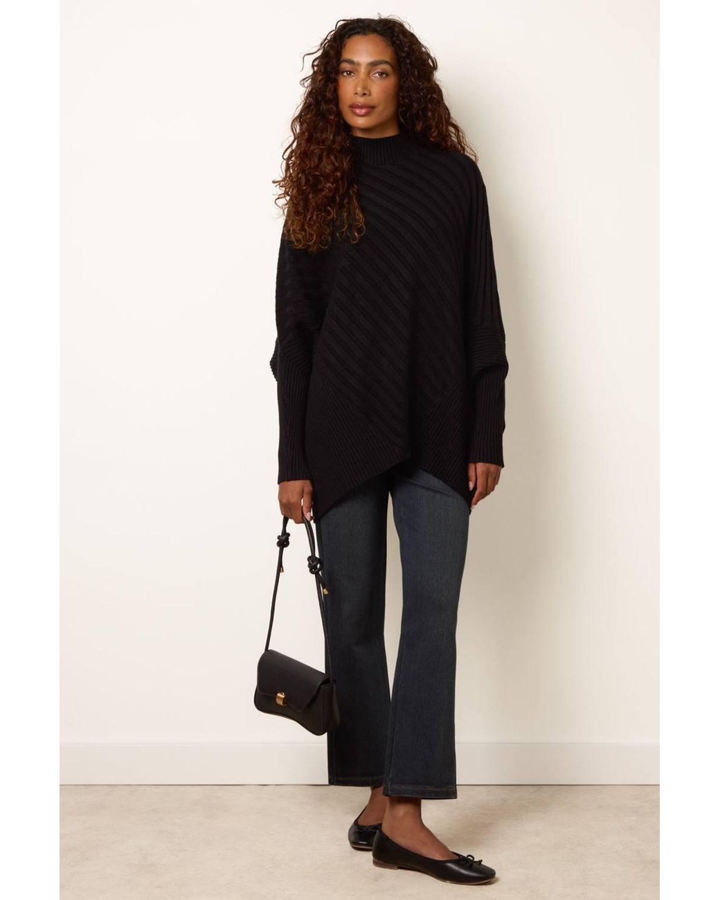 Blue Vanilla Black Long Sleeve Turtleneck Jumper
