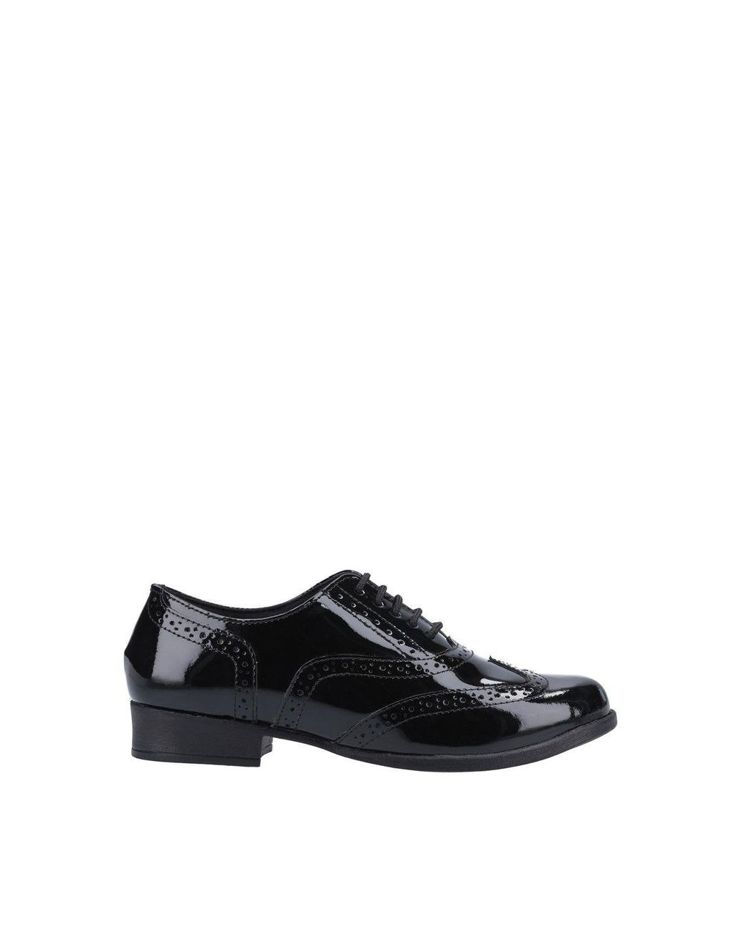 Hush Puppies White Kada Senior Patent School Shoe
