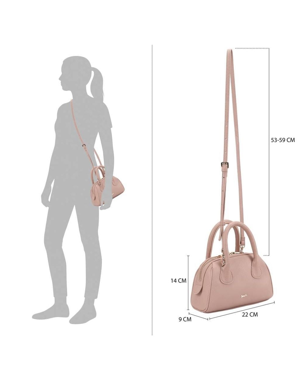 Paul Costelloe Pink Astria Leather Crossbody Bag