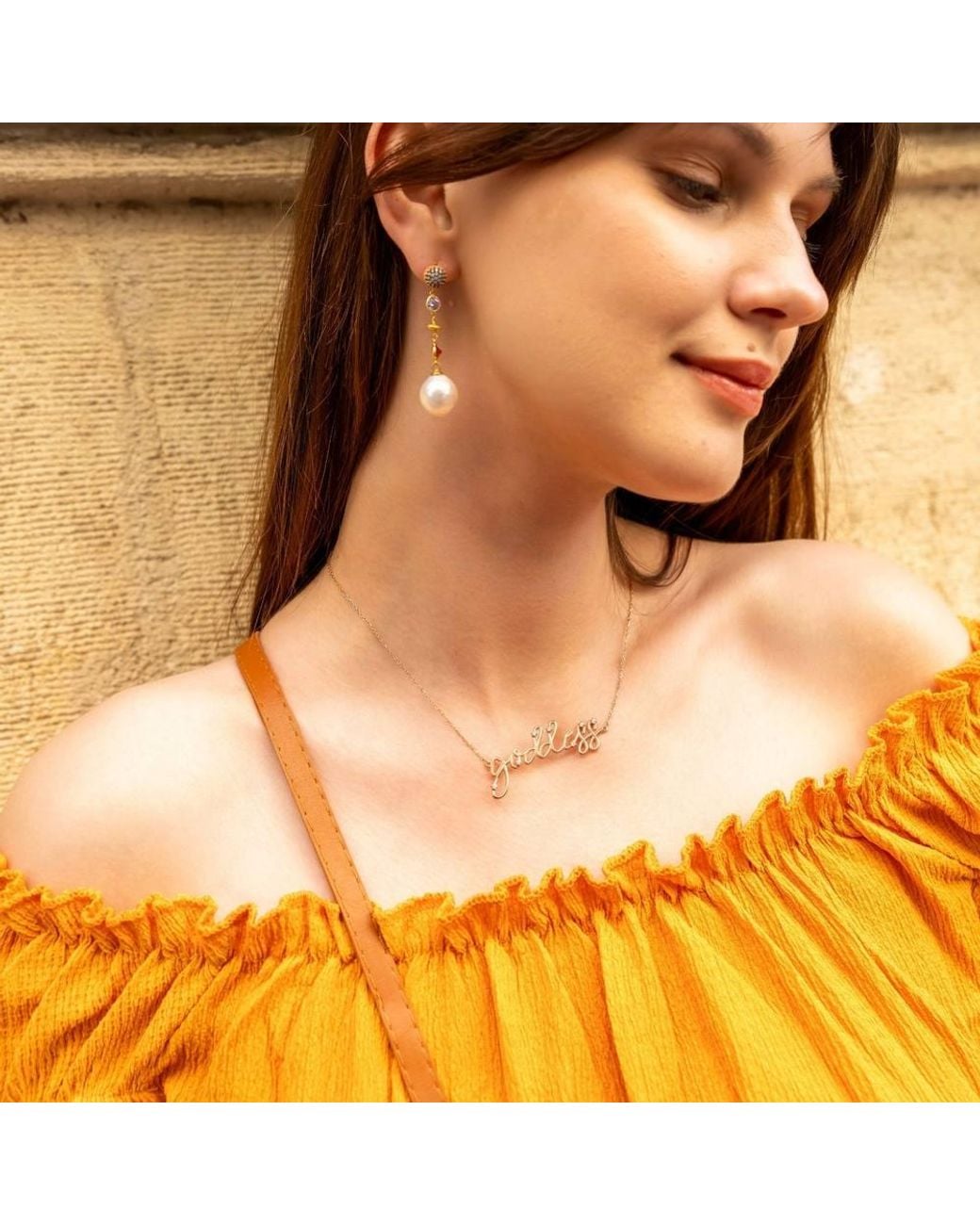 Spero London Metallic Chunky Baroque Pearl Drop Sterling Earring