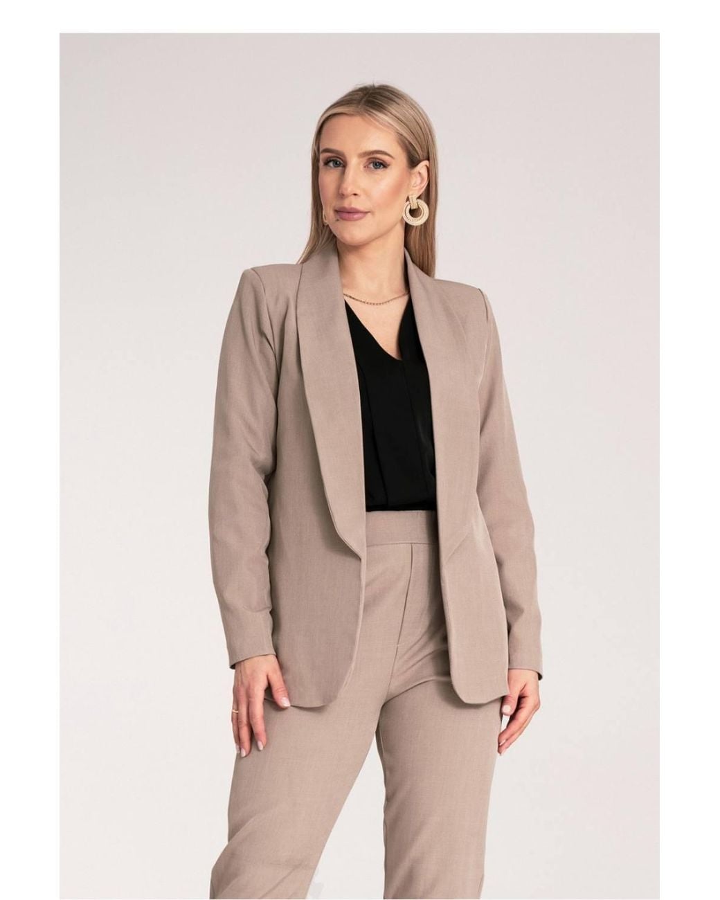 Love Lace Pink Classic Long Sleeve Unfastened Lined Jacket