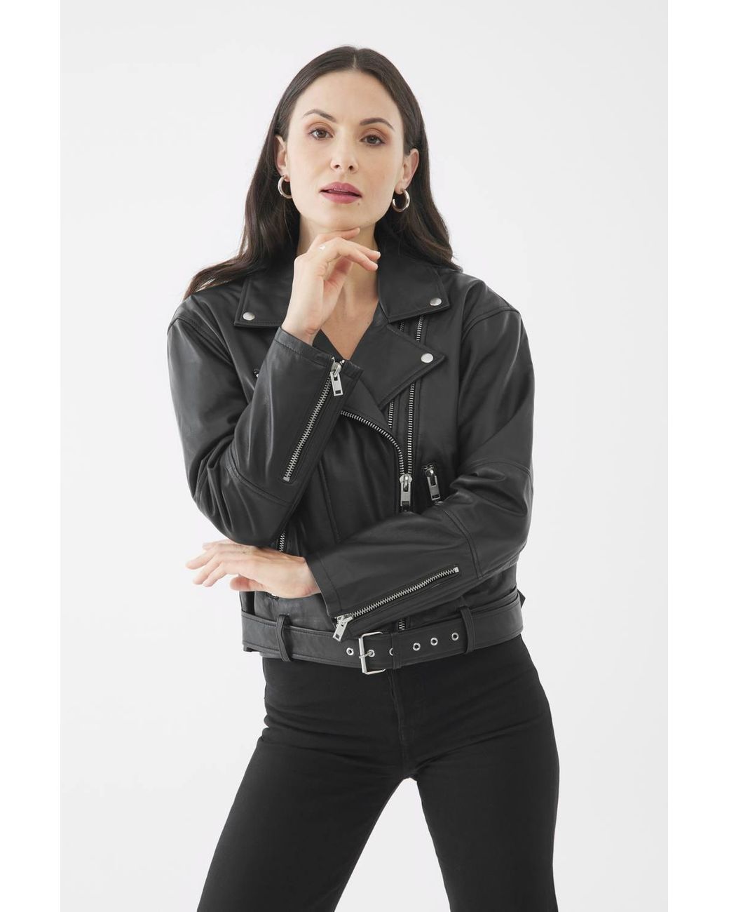 Bolongaro Trevor Black Real Leather Ada Biker Jacket