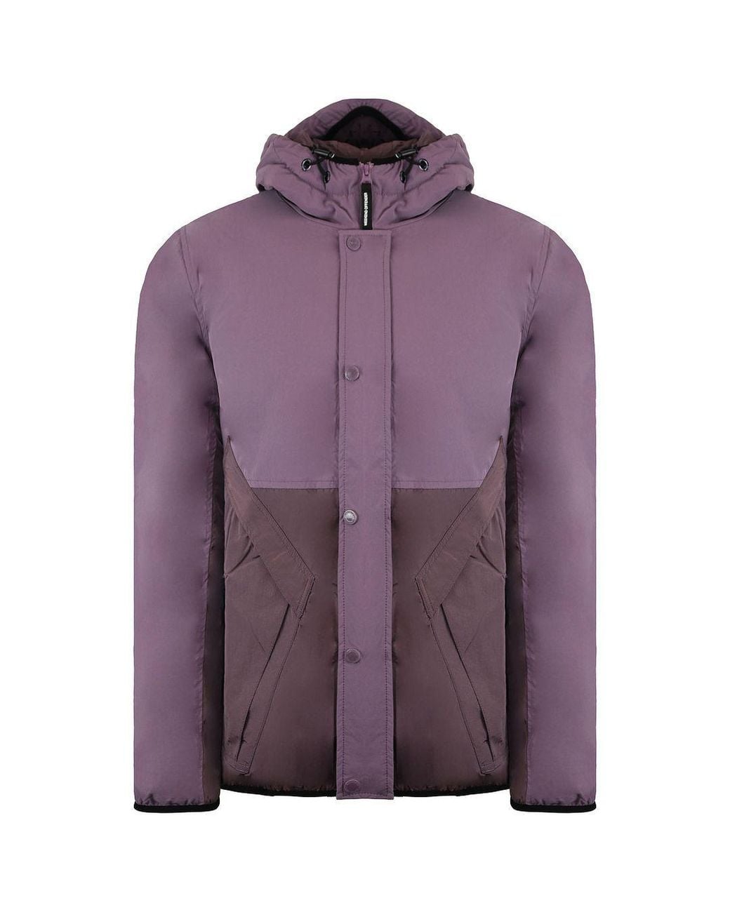 Weekend Offender Purple Long Sleeve Zip Up Dark Grape Kyoto Jacket for men