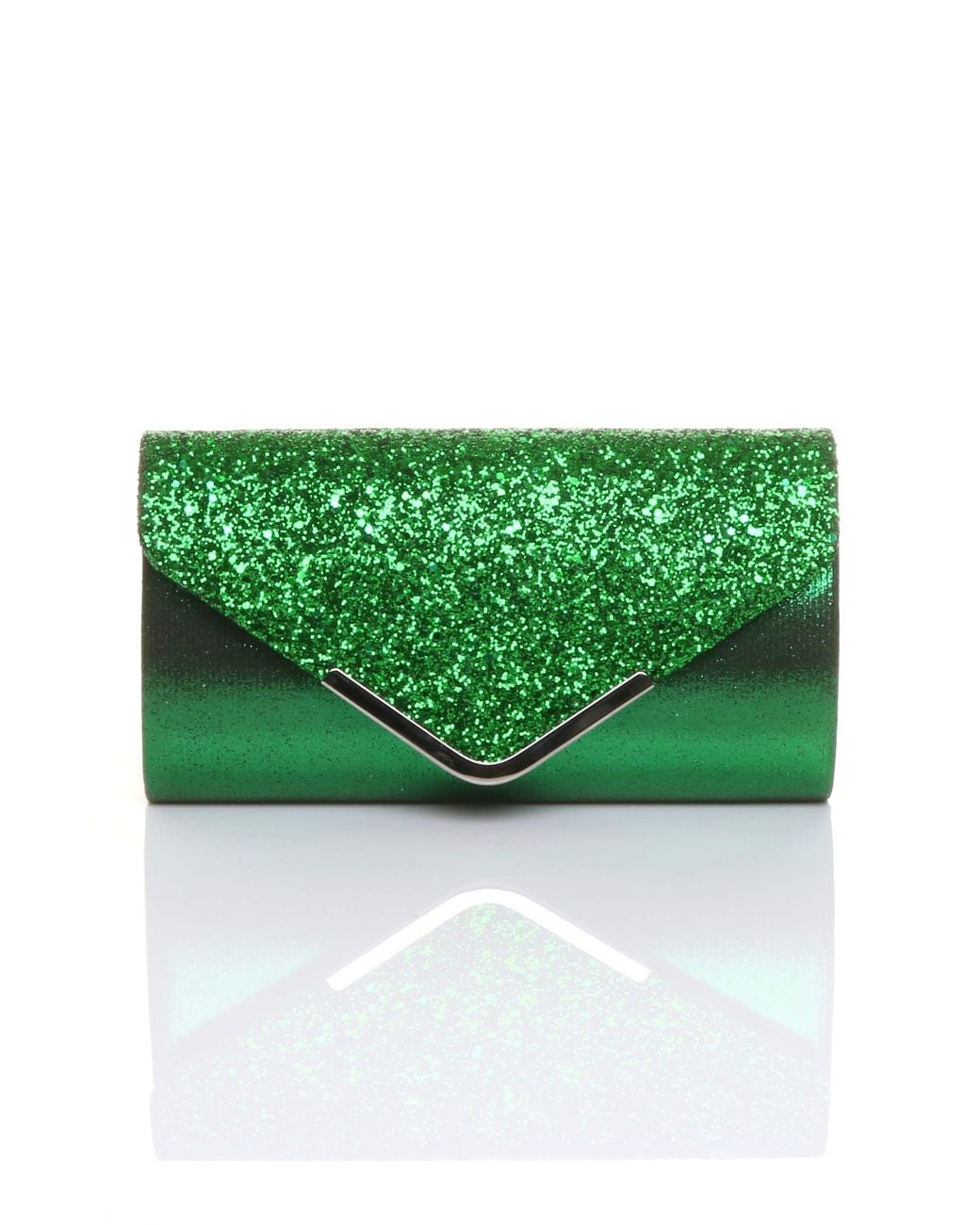 AJVANI Green Glitter Envelope Evening Prom Party Clutch Shoulder Bag