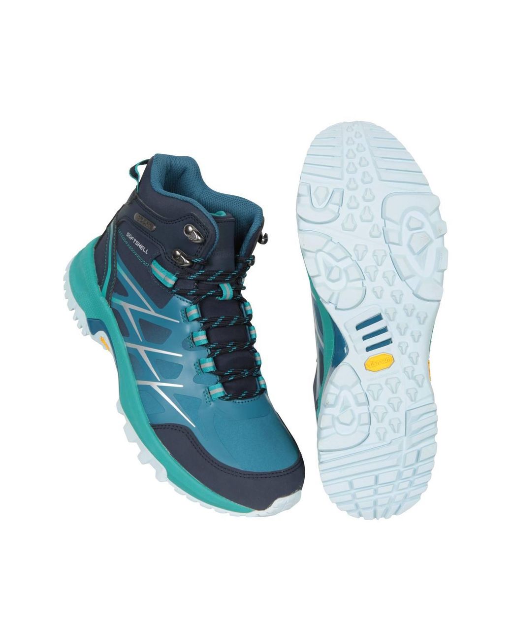 Mountain Warehouse Blue 'Byzantine' Waterproof Vibram Rubber Outsole Flexible Softshell Boots