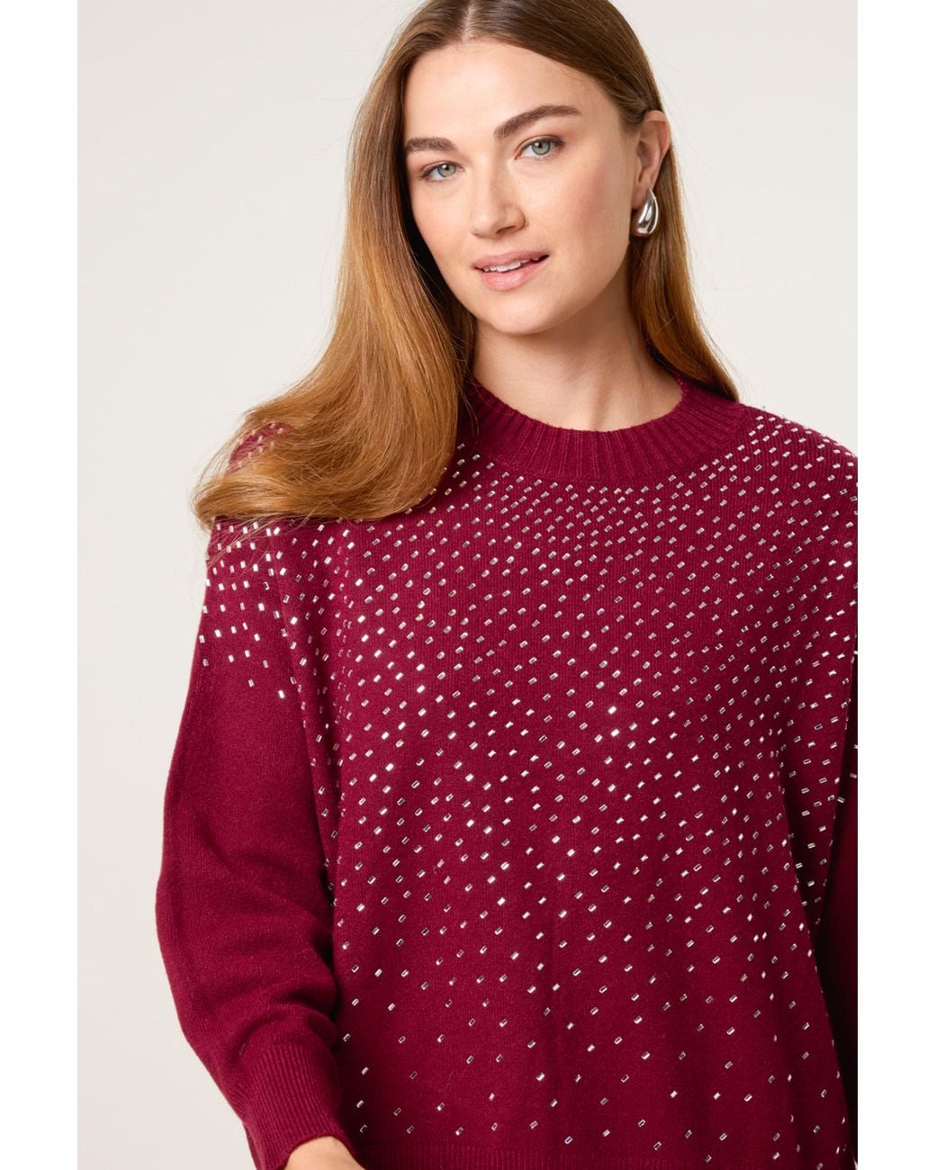 Blue Vanilla Red Long Sleeve Round Neck Jumper