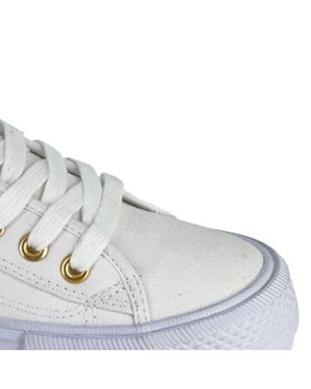Dek White Canvas Trainers