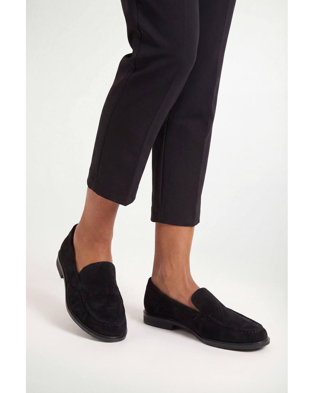 Wallis Black Clara Faux Suede Loafers