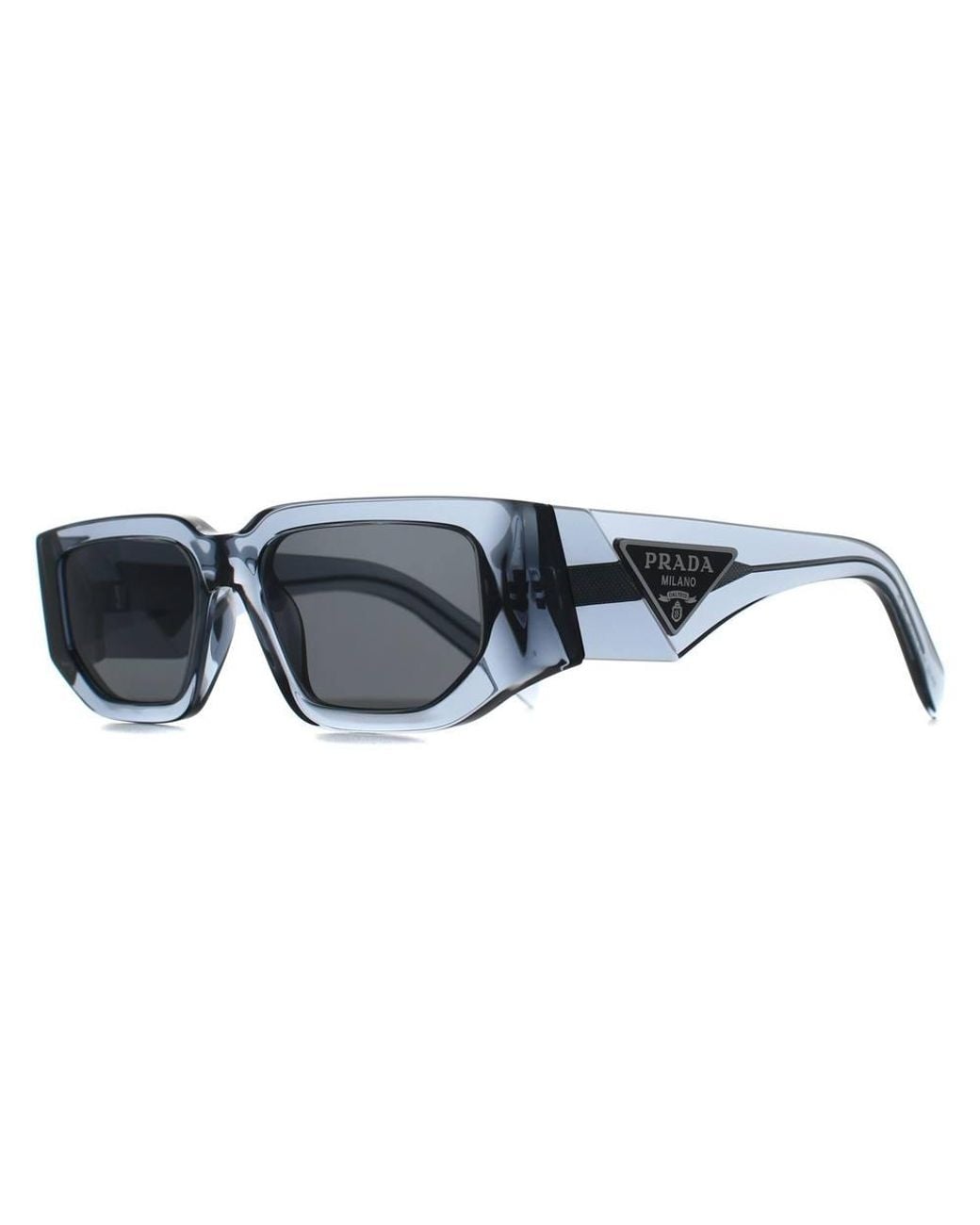 Prada Blue Rectangle Transparent Ocean Dark Pr09Zs for men