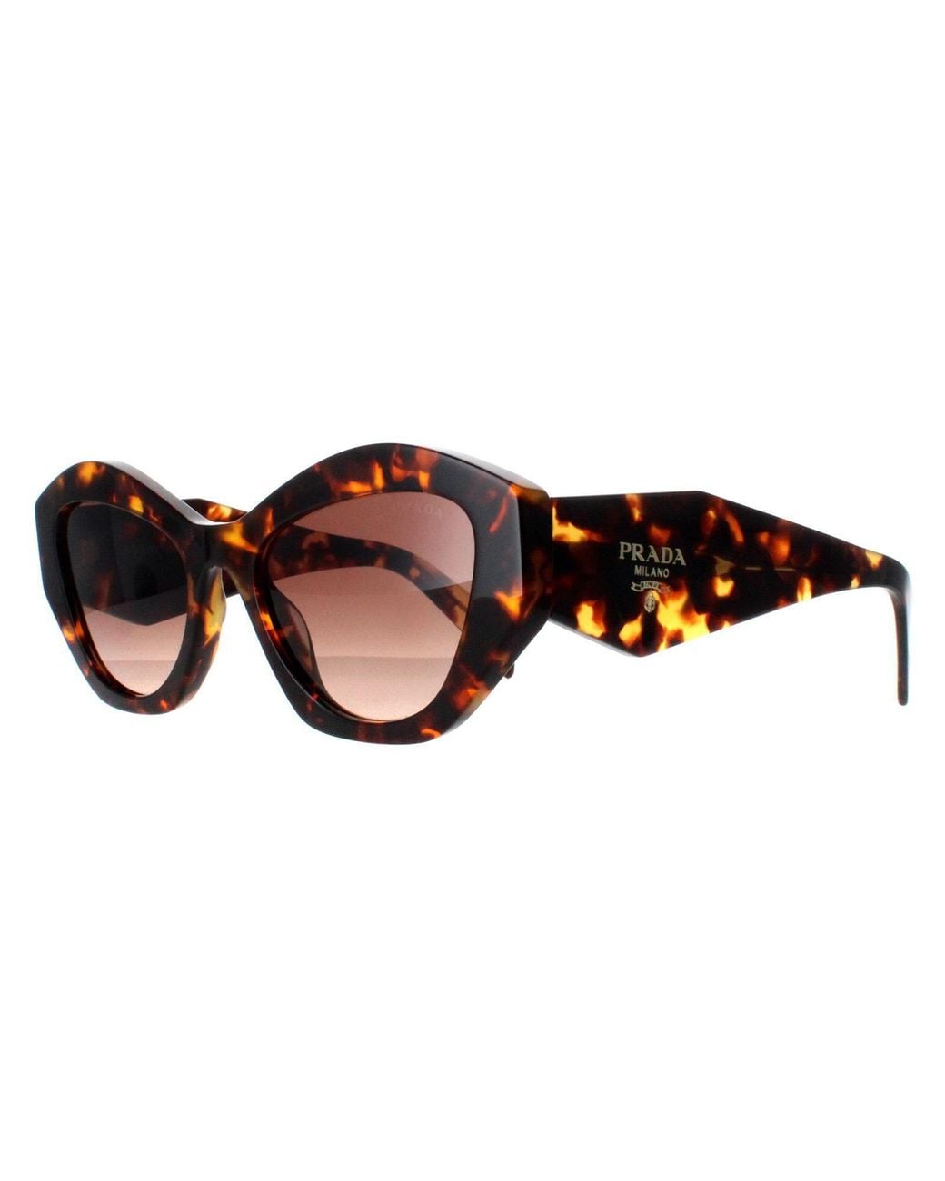 Prada Brown Rectangle Honey Havana Gradient Pr07Ys