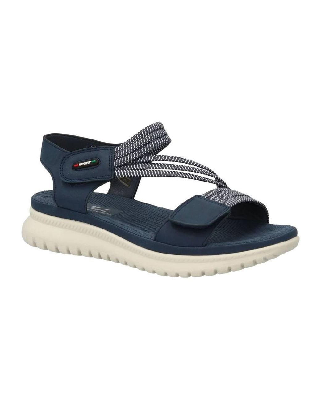 Cipriata Blue Eletta Crossover Strap Sandals