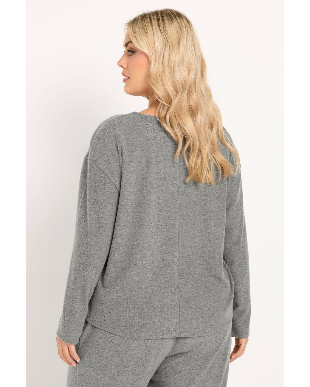 Yours Gray Seam Detail Top