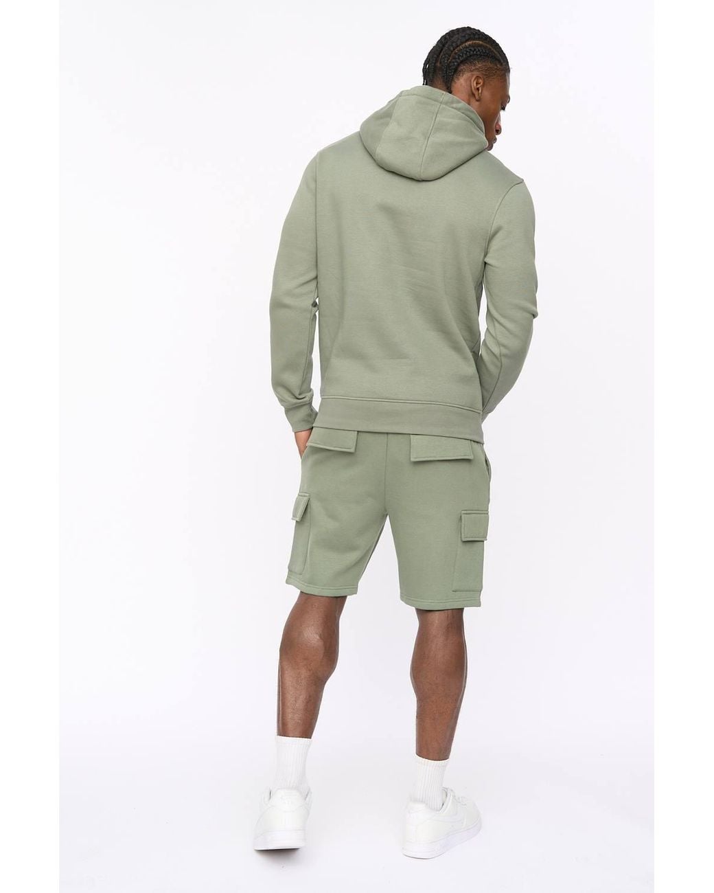 Crosshatch Green Bardon Hoodie With High Build Graphics for men