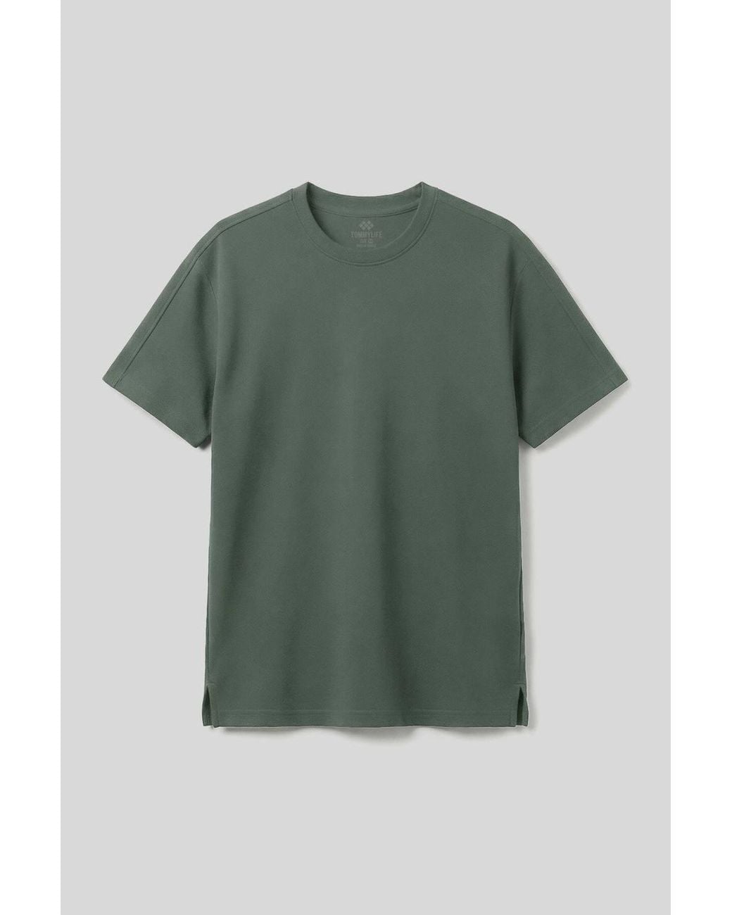 TOMMY LIFE Green Viscose-Blend T-Shirt for men
