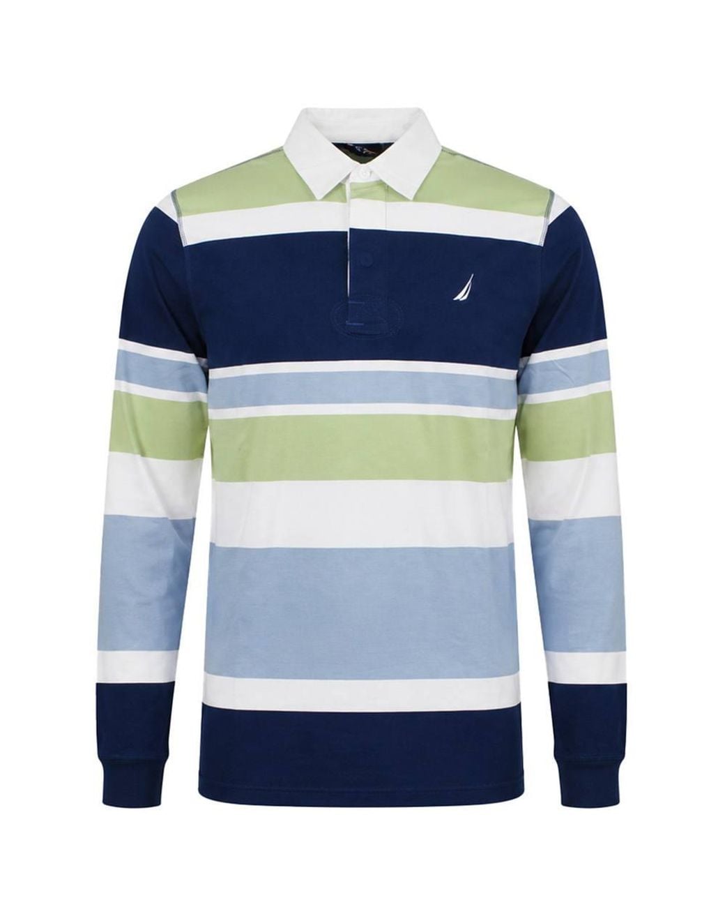 Nautica Blue Rafael Multicolour Rugby Shirt for men