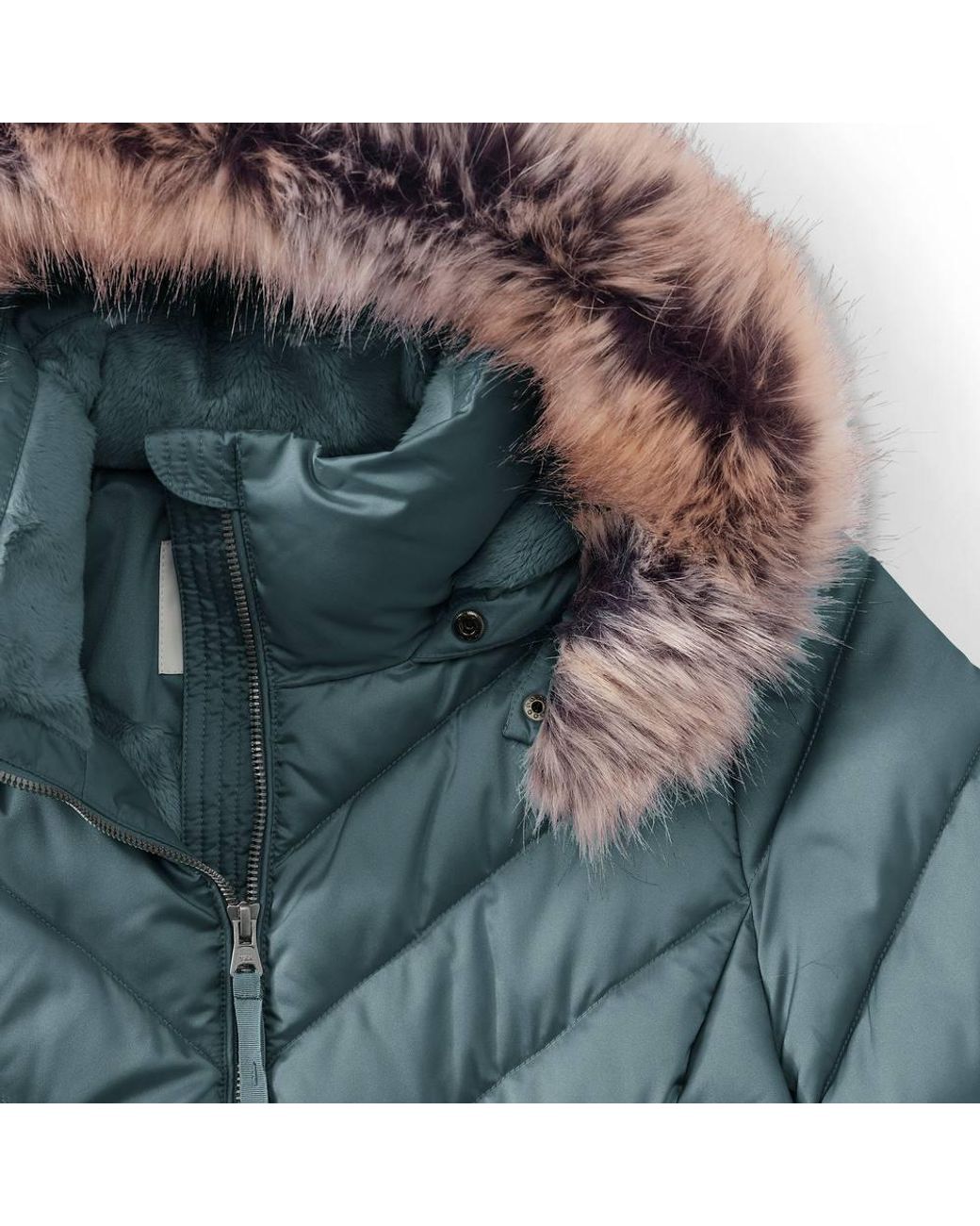 Lands' End Blue Petite Insulated Fleece Lined Coat
