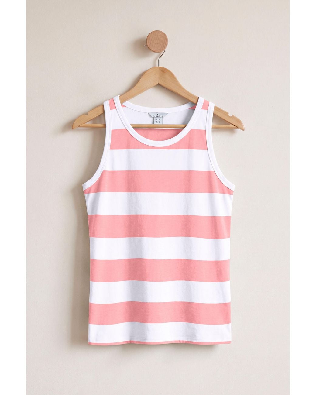 Enorsia Pink Essential Stripe Tank Top