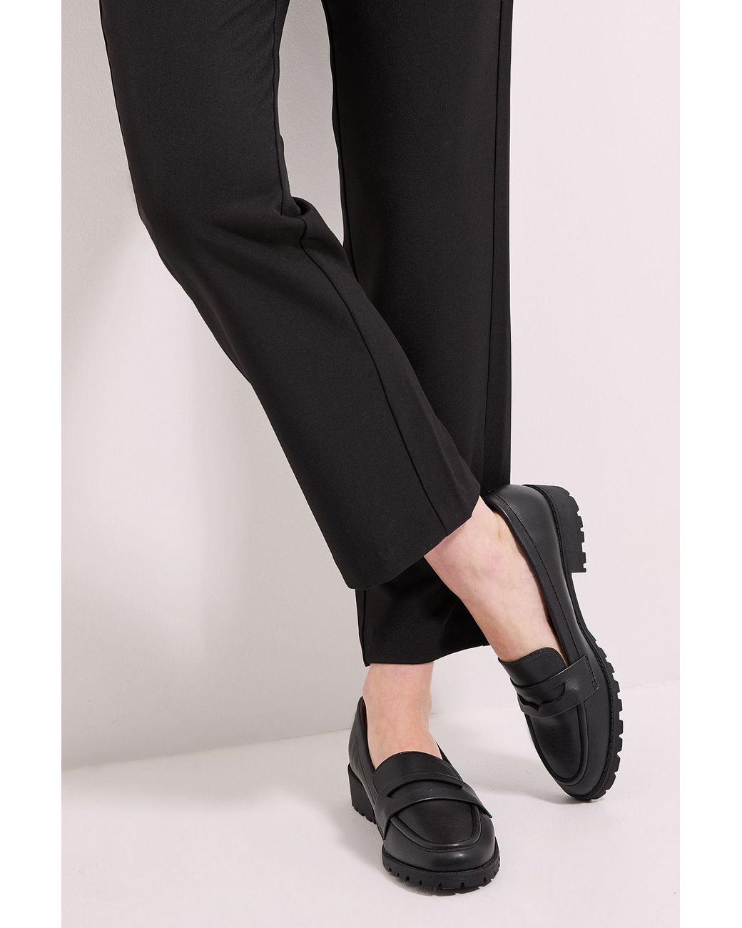 Dorothy Perkins Black Leoni Chunky Loafers