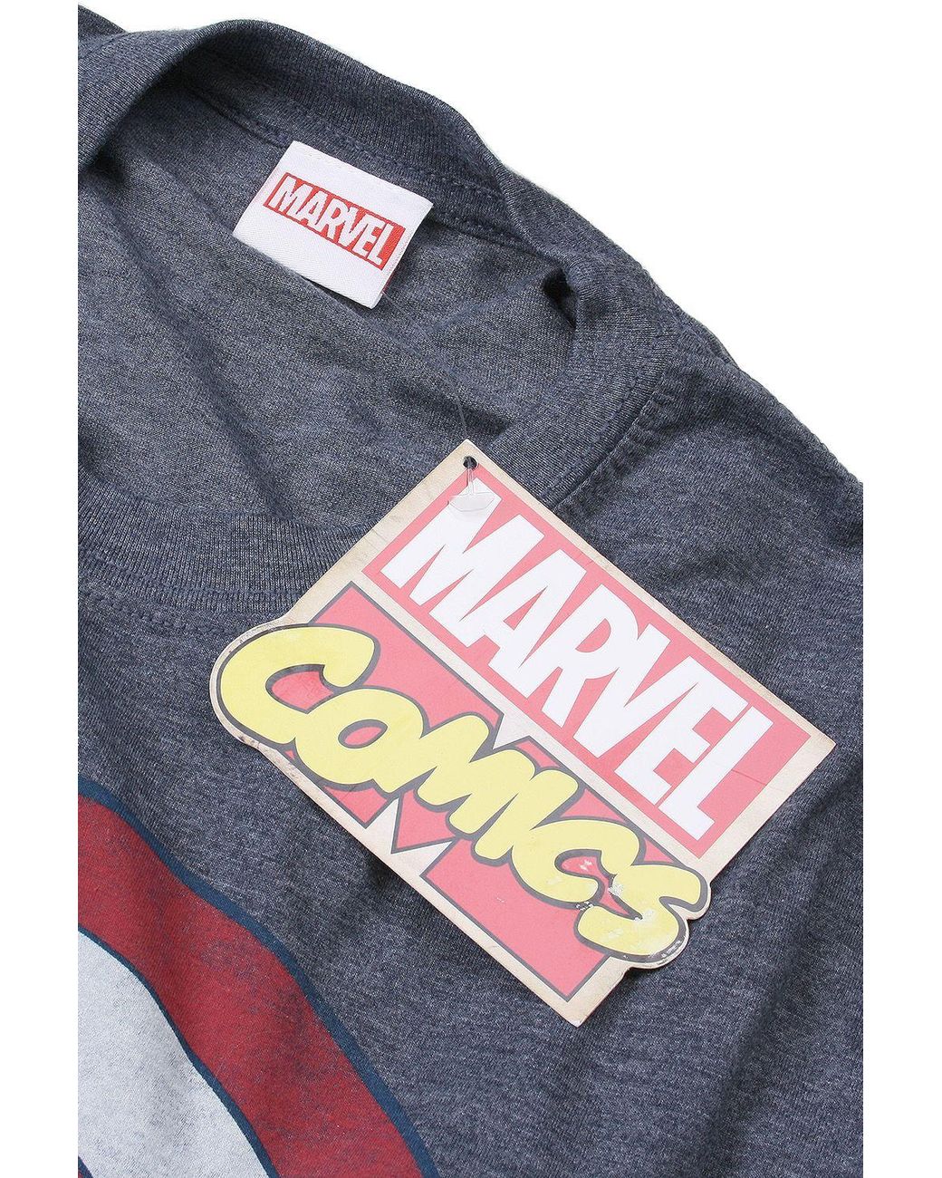 Marvel Blue Captain America Shield Cotton T-Shirt for men