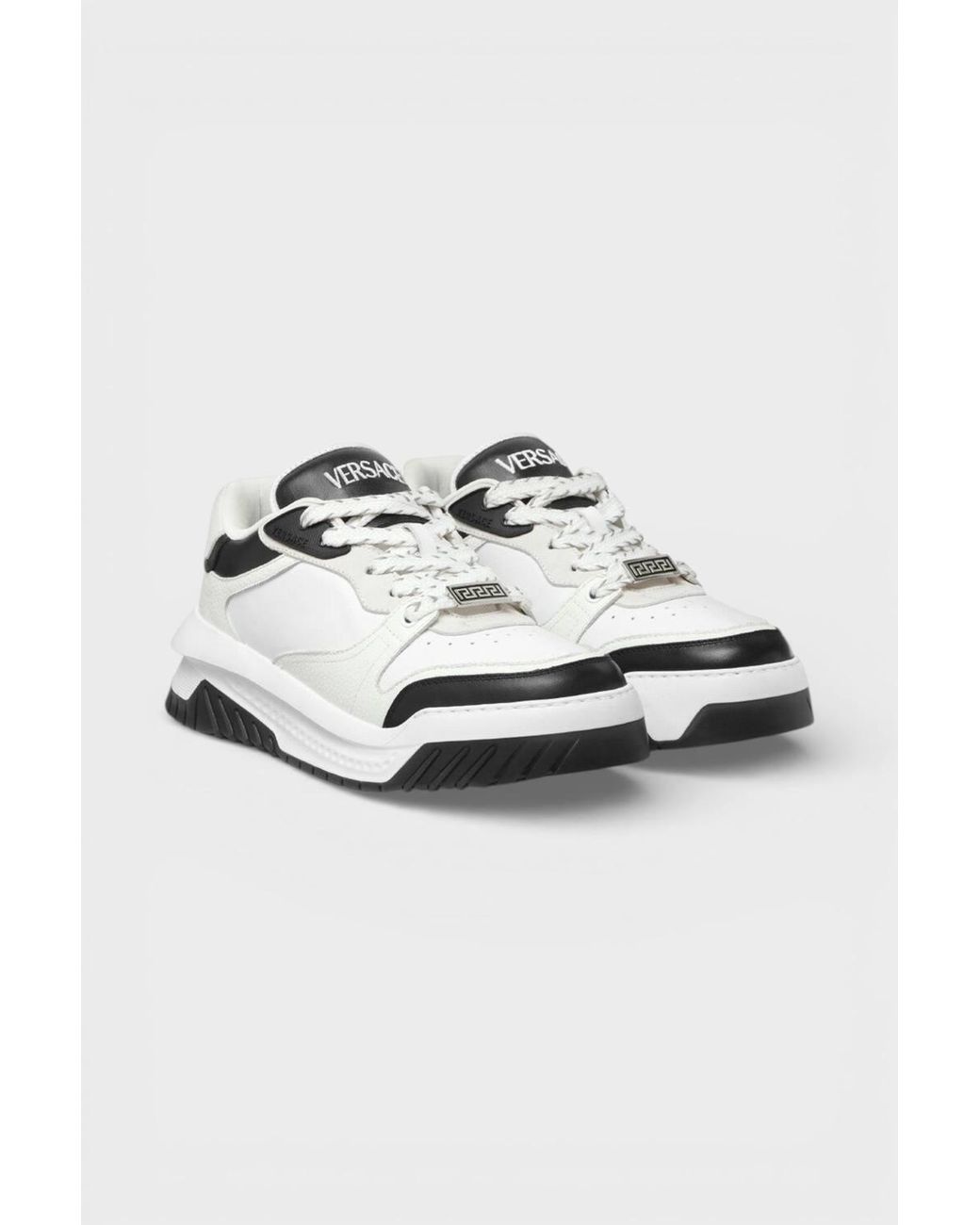 Versace White Greca Odissea Sneaker Palladium for men
