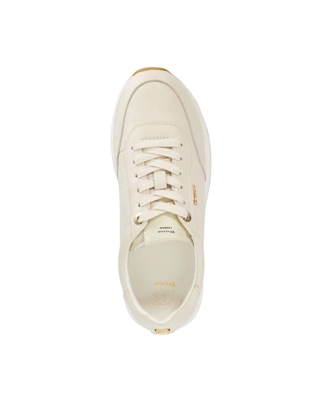 Dune White 'Ettah' Leather Trainers