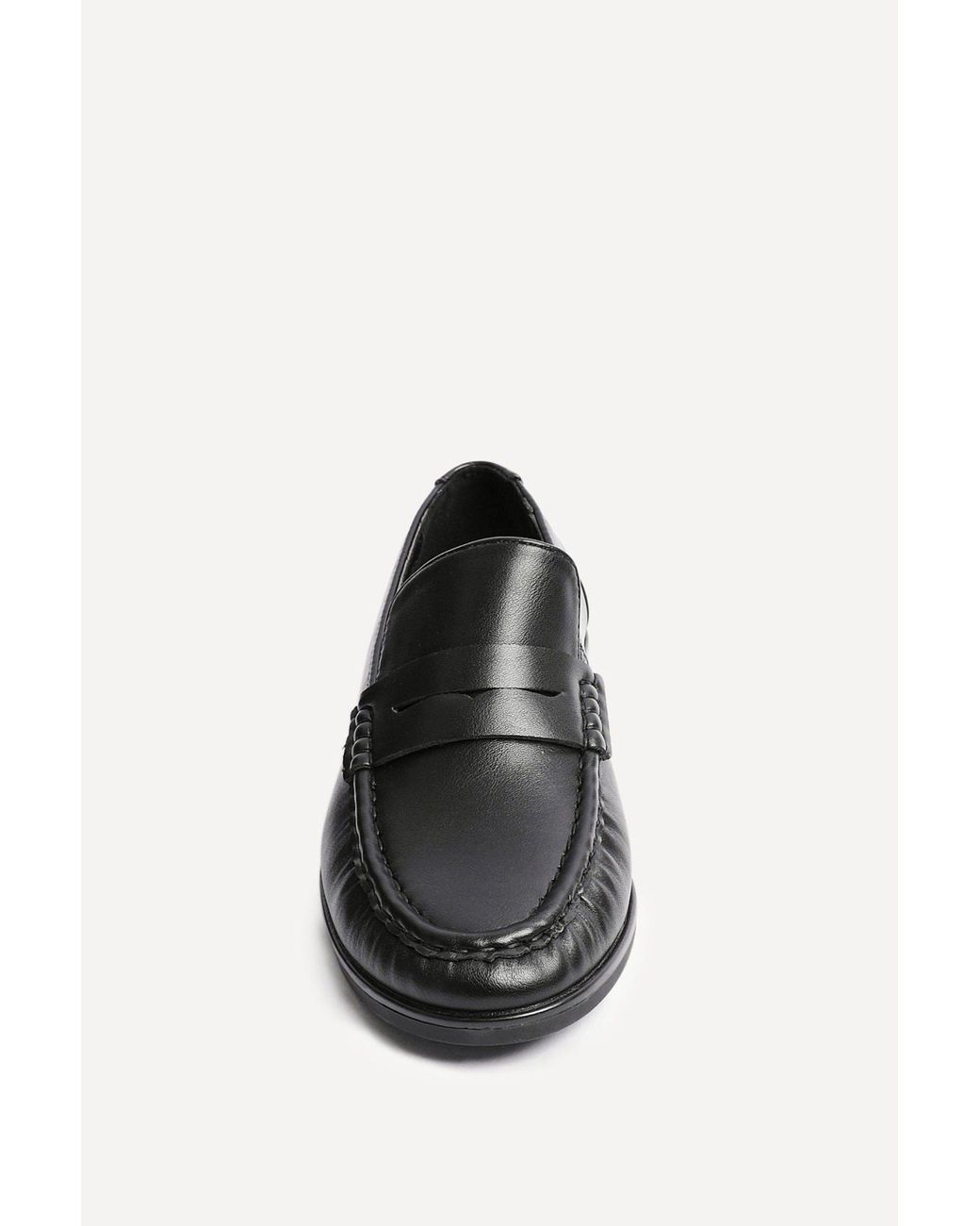 Linzi Black Belmont Faux Leather Ruched Loafer