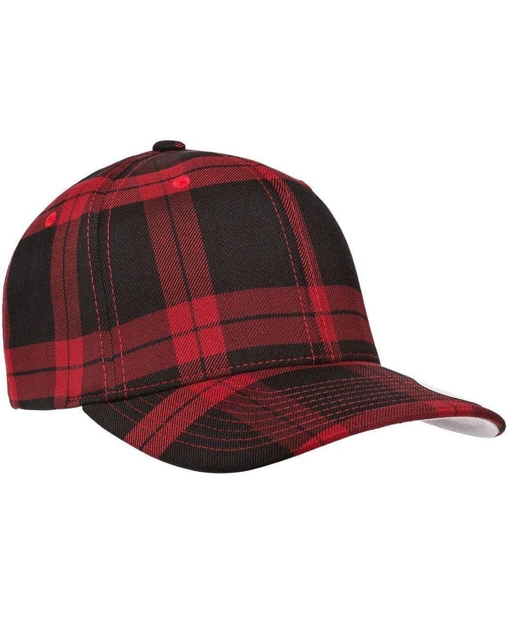 Flexfit Red Tartan Plaid Cap for men