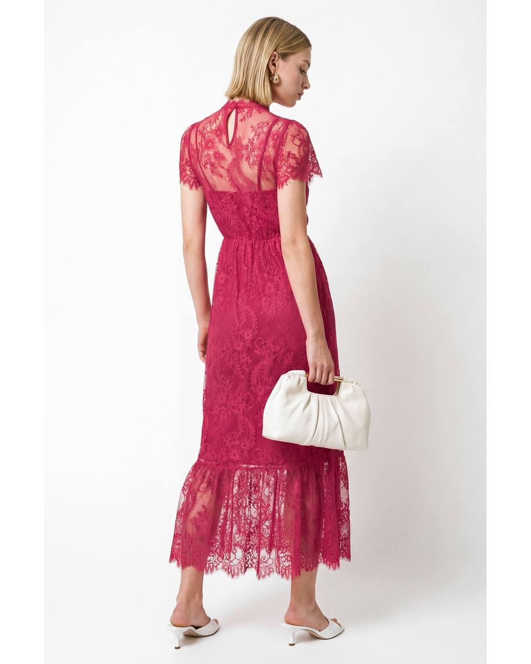Lovedrobe Red Lace Midaxi Dress