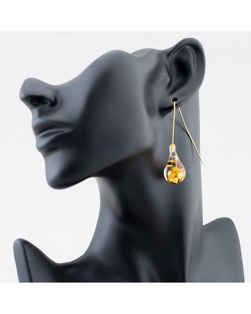 T.H.Baker Metallic Plated Bubble Leaf Dropper Earrings Tmerg Xsg