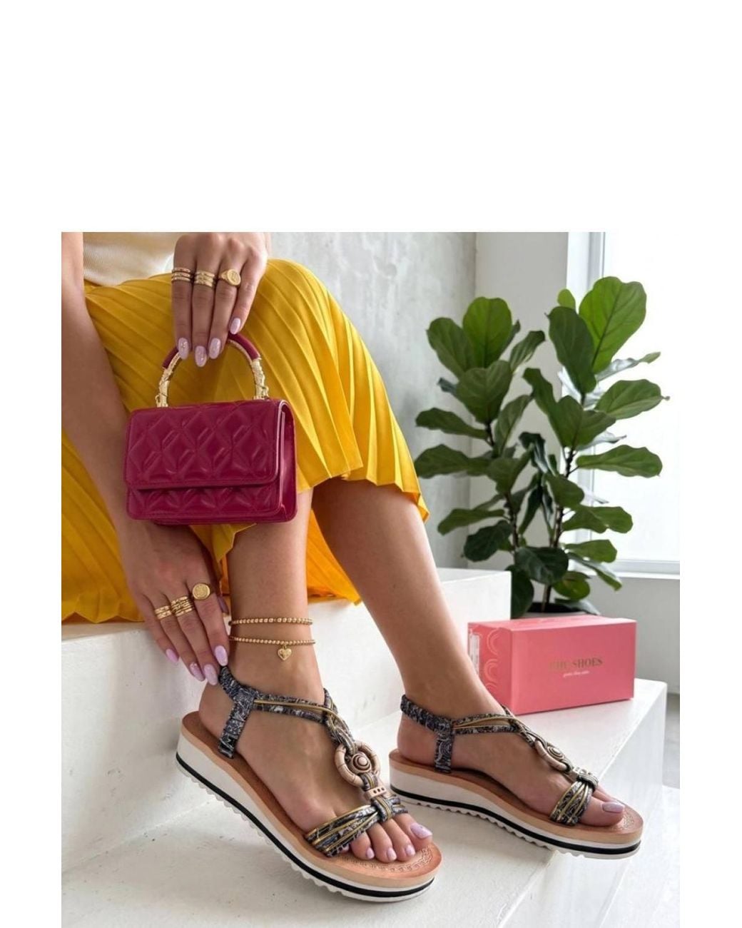 Love Lace Brown Summer Comfortable Slip-On Wedges