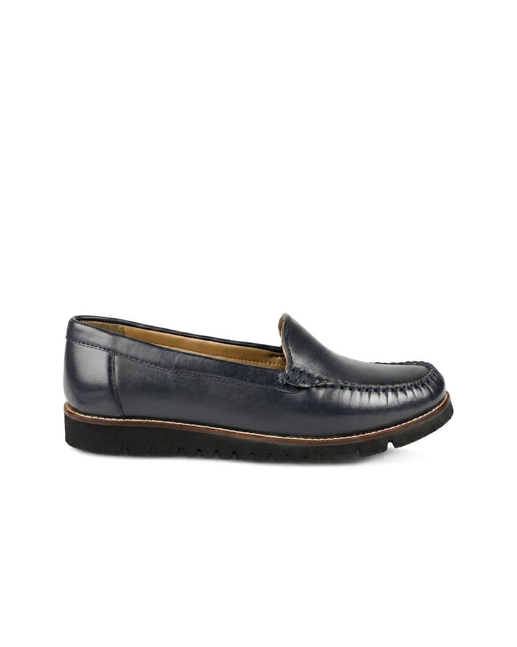 Pavers Black Casual Leather Moccasins
