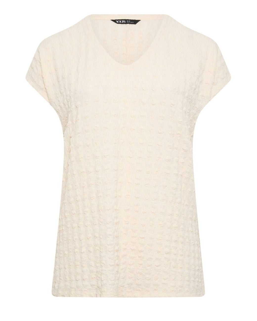 Yours White Bubble Textured T-Shirt