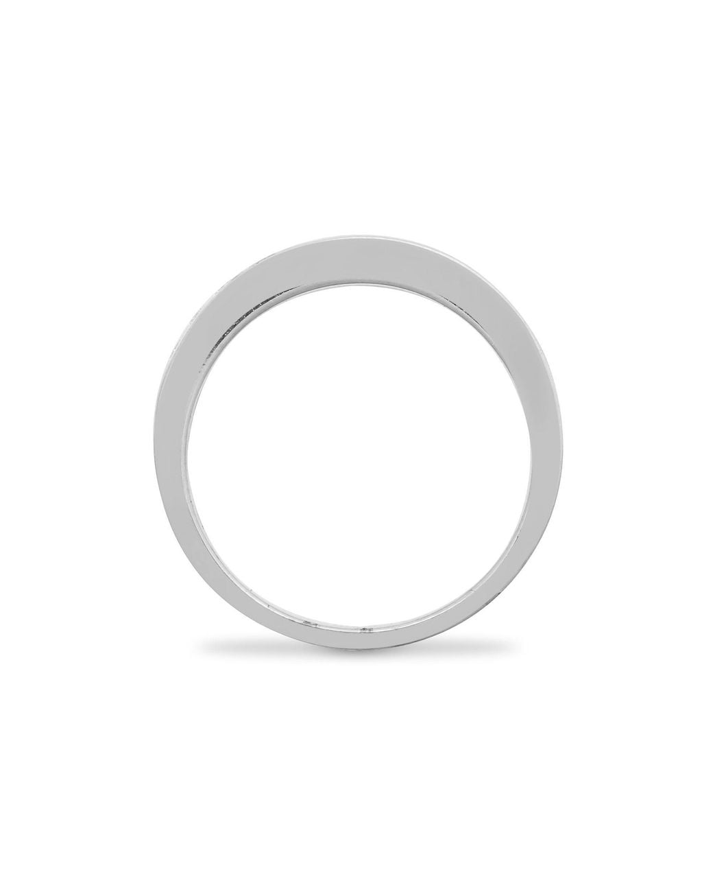 Jewelco London White Platinum 0.5Ct Diamond Dainty Band Eternity Ring 3Mm