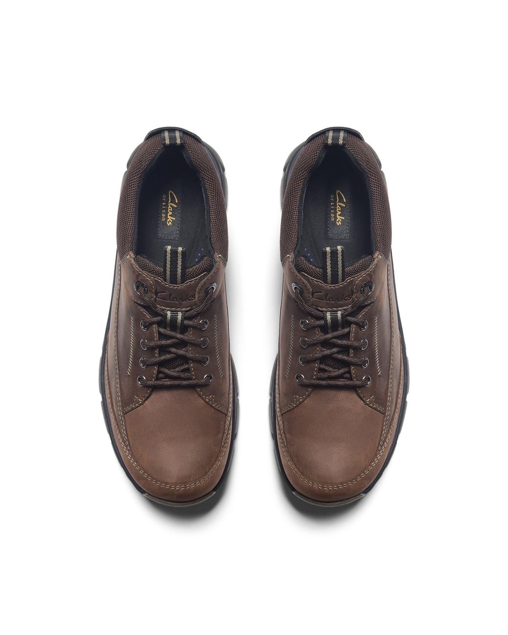 Clarks Brown Spypath Lo Gore-Tex Dark Leather Trainers, Walking for men