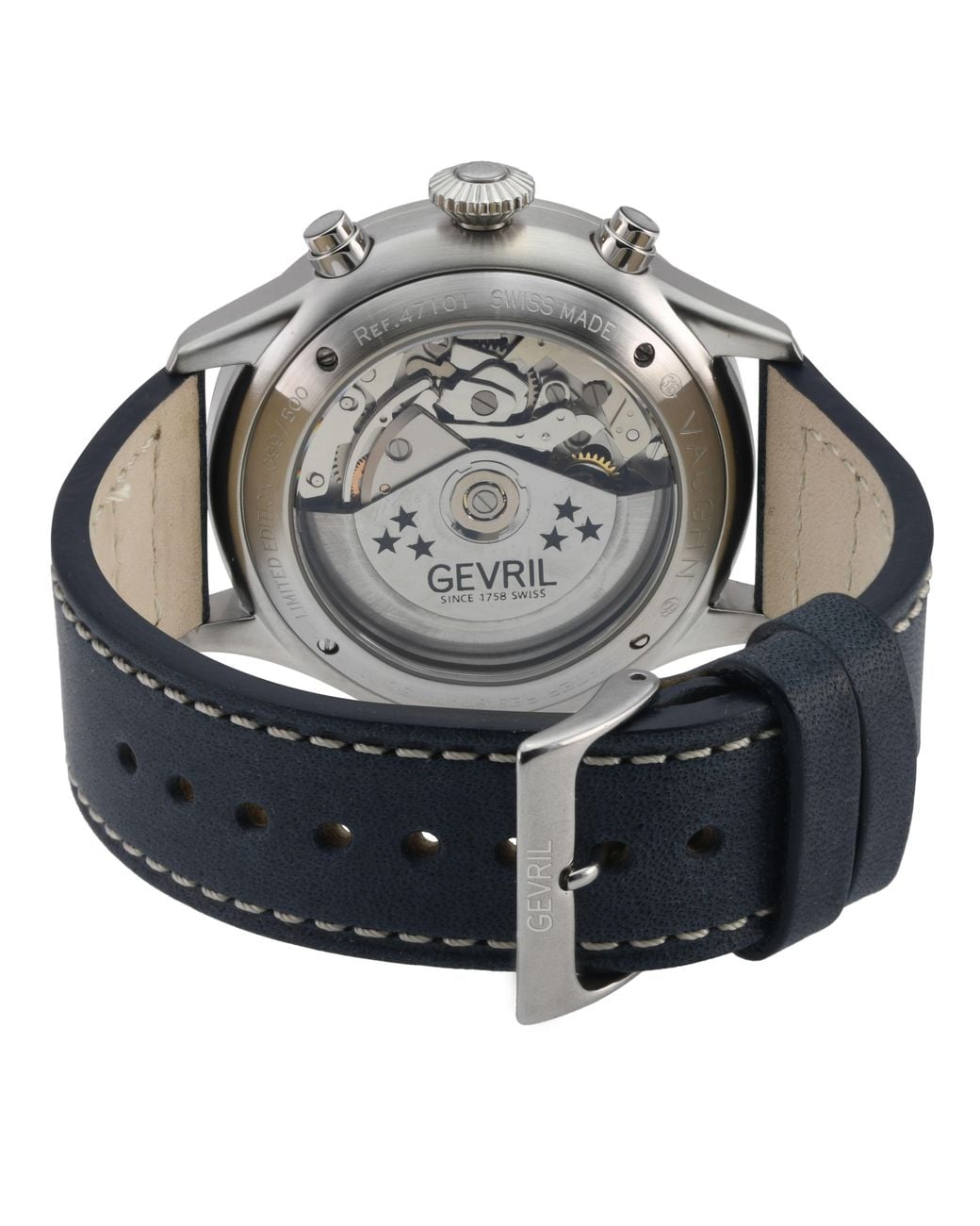Gevril Gray Vaughn, Swiss Automatic Watch, Dial, Italian Leather, & Sapphire Crystal for men