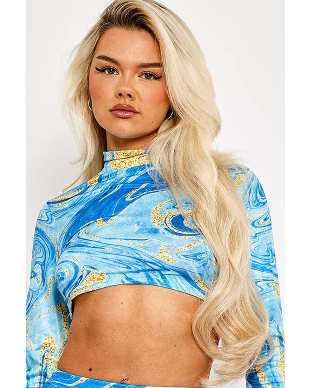 Stylewise Blue Watercolour Print Slinky