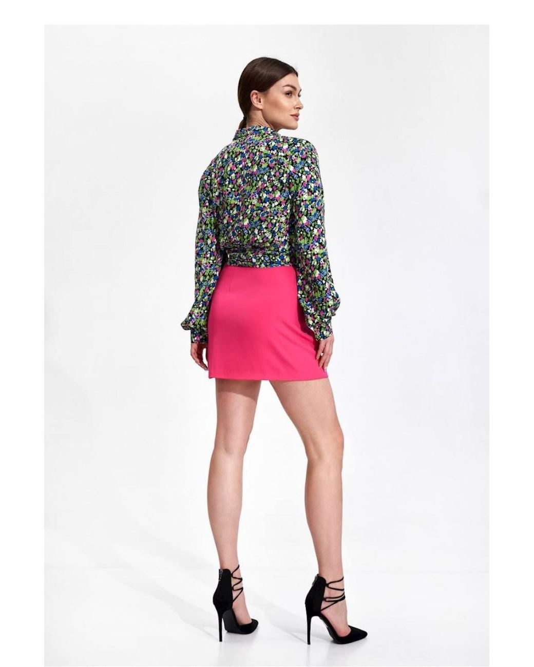 Love Lace Red Unlined Mini Skirt With Side Zip & Front Slit