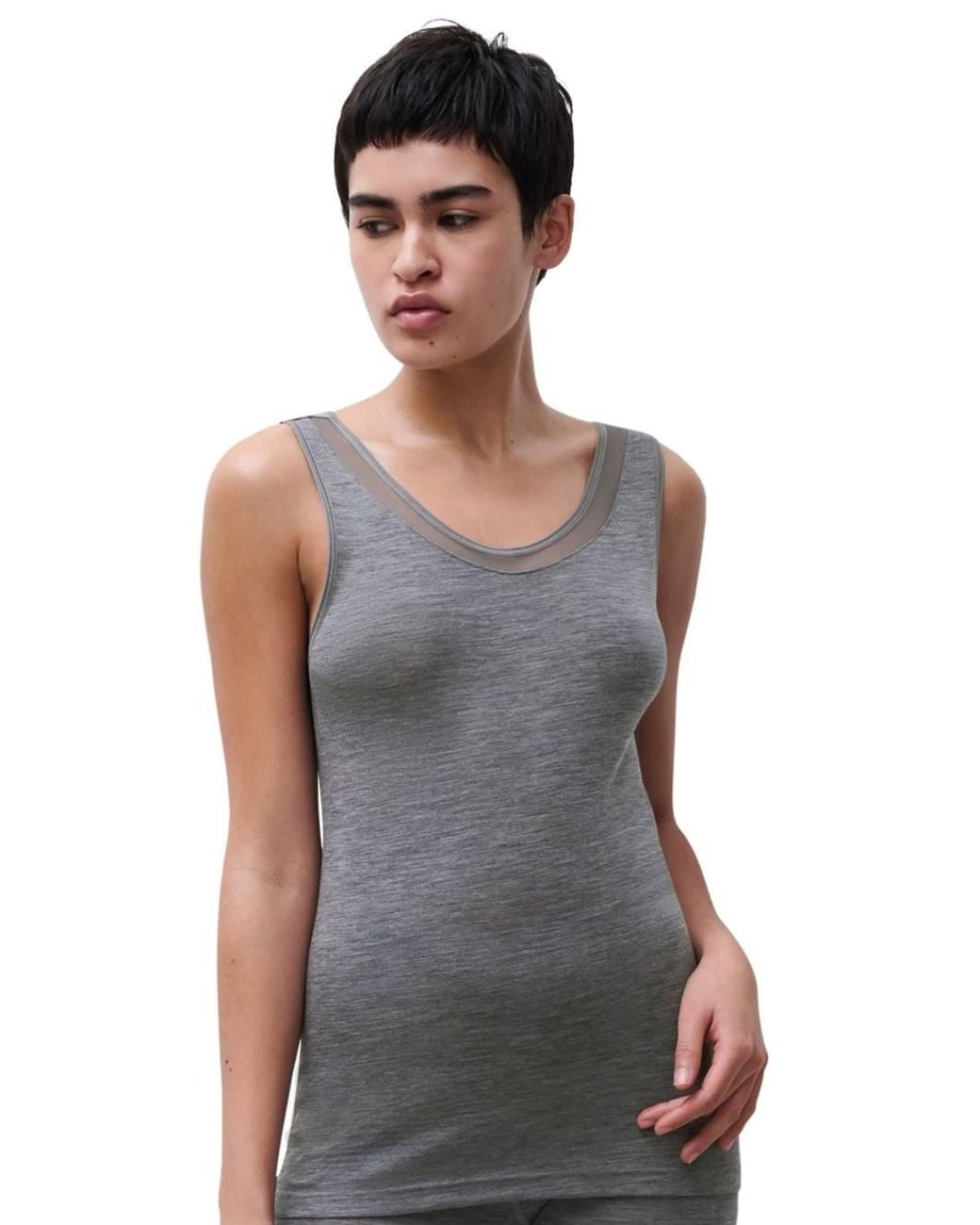 Chantelle Gray Juliana Thermal Tank Top