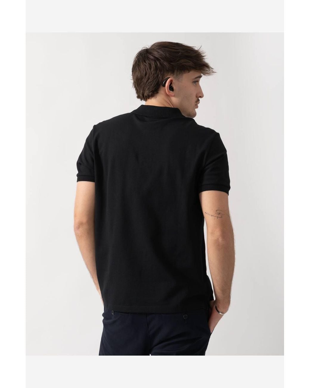 Parajumpers Black Short Sleeve Collared Logo Detail Polo Shirt for men
