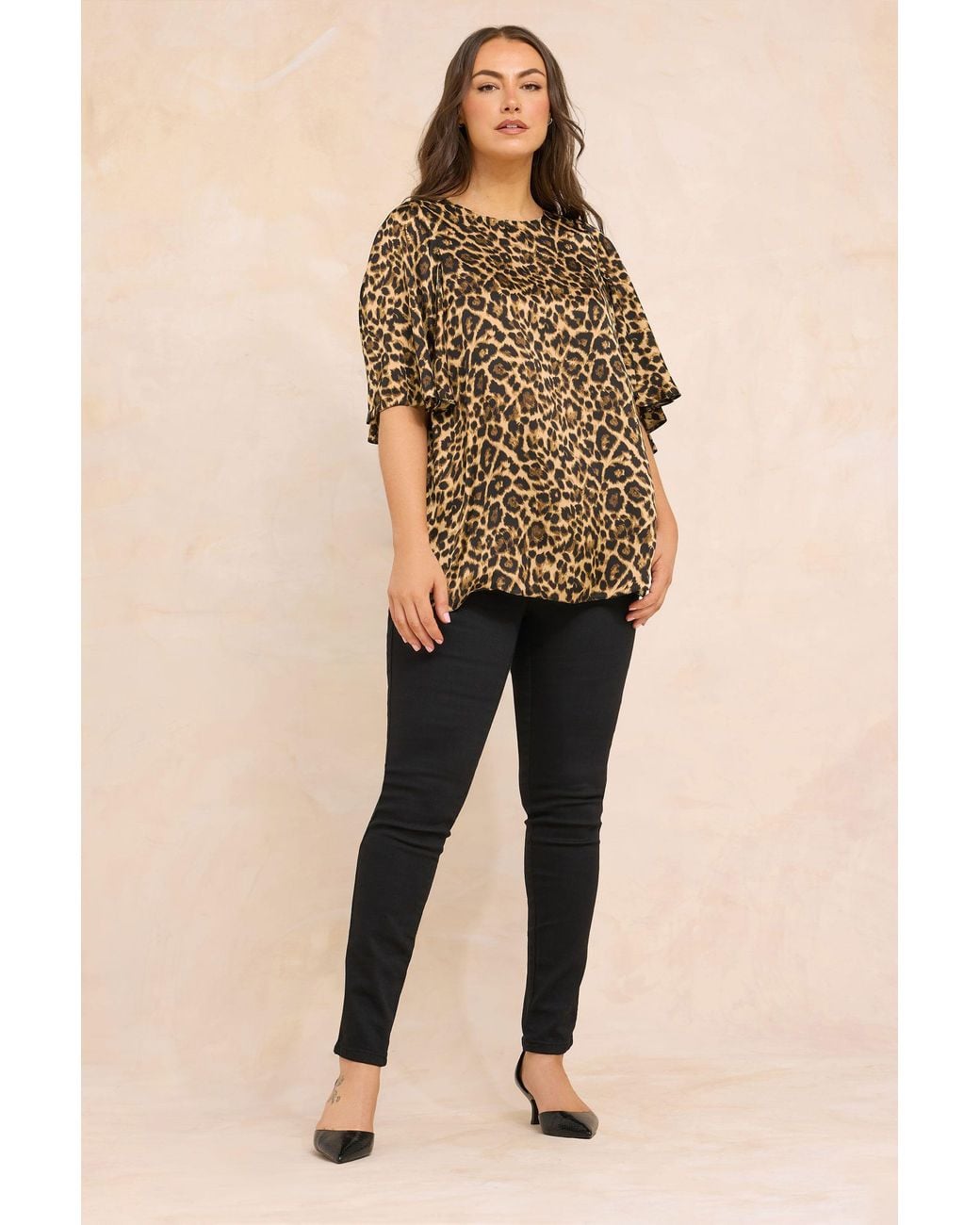 Evans Brown Angel Sleeve Blouse