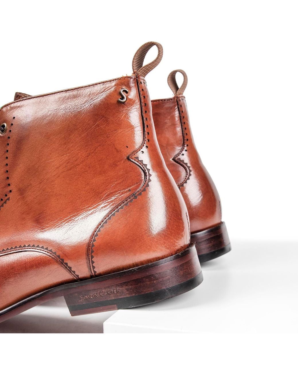 Simon Carter Brown Collie Chukka Boots for men